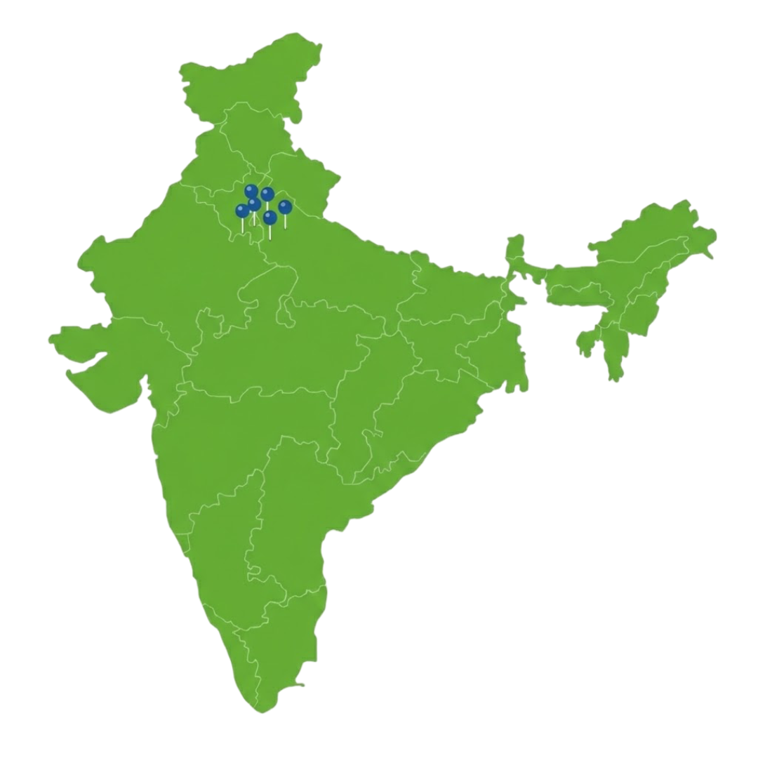 Map of cities we serve in India